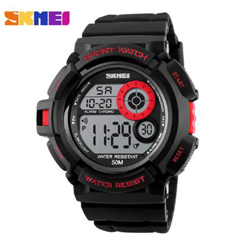

2017 New Men Sports Watches Skmei Brand Military Watch Casual LED Digital Watch Electronic Wristwatches 50M Waterproof Clock Men