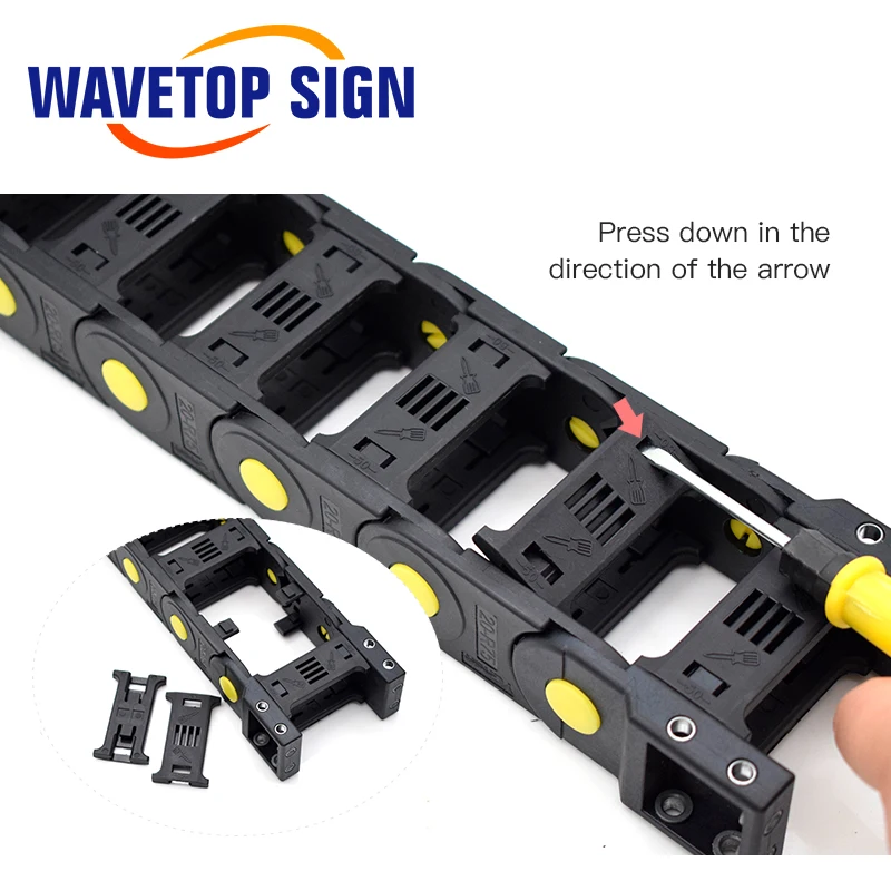 WaveTopSign кабель цепной мост Тип с обеих сторон отверстие 20x50 20x77 25x38 25x60 25x75 25x100 мм пластиковая буксировочная передача