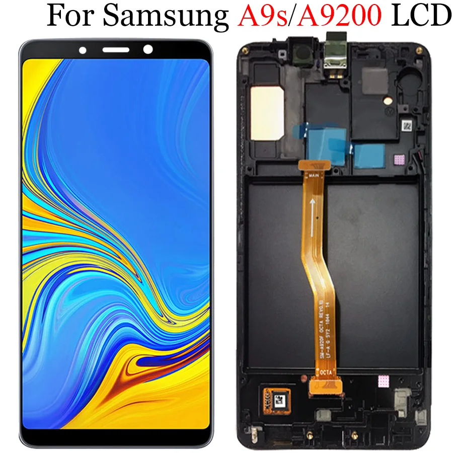 Сменный сенсорный ЖК экран Amoled для Samsung Galaxy A9 2018 A9200 A9s Star Pro A920F|Экраны мобильных