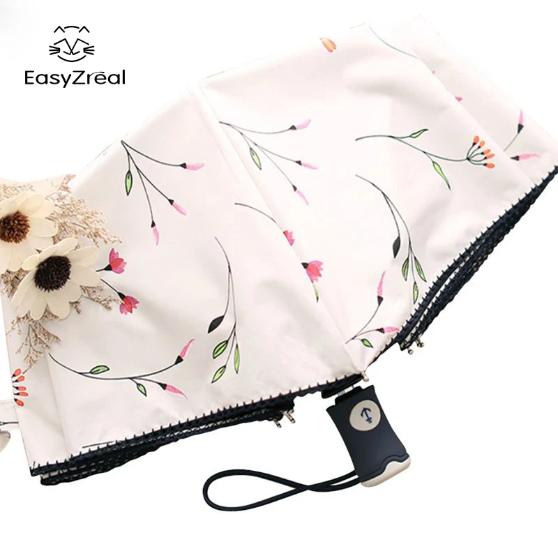 EasyZreal 2020 Новый Ms Sun Lady ветрозащитный зонтик от дождя УФ супер светильник черный