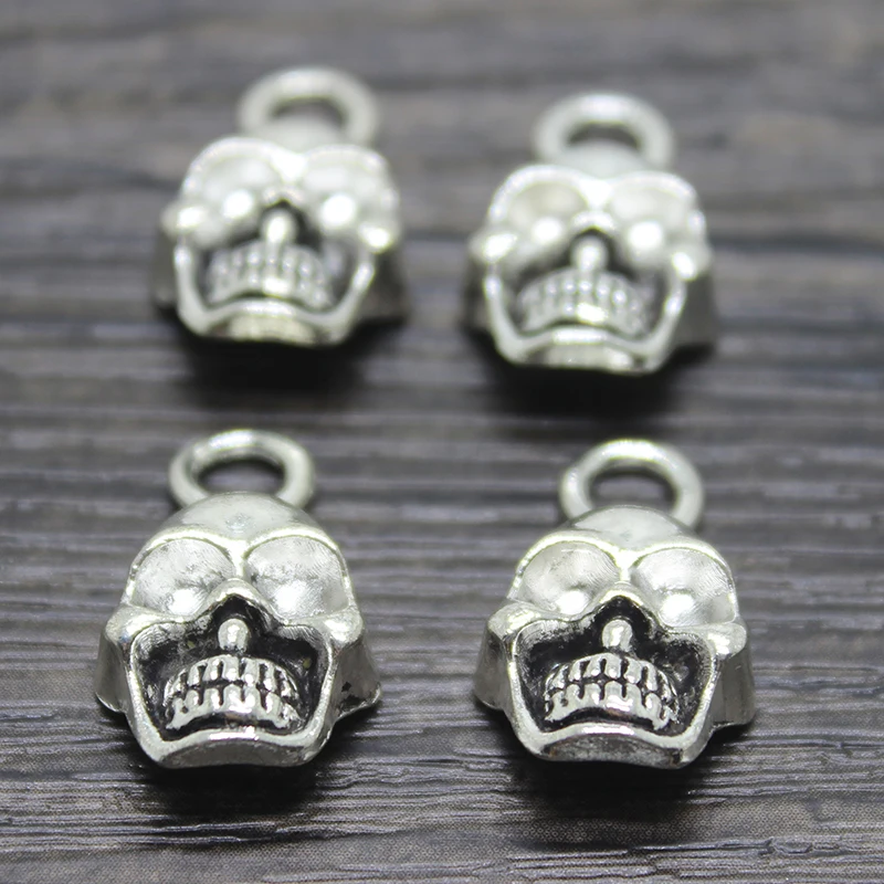 10 шт./лот 13*24 мм Античные Позолоченные Подвески черепа|lot pendants|pendant charmspendant skull |