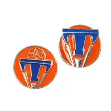Conjunto de 2 unids/set de alfileres redondos Tomorrowland Maxi, joyería de película, broches de insignia de alta calidad, broche con solapa esmaltada