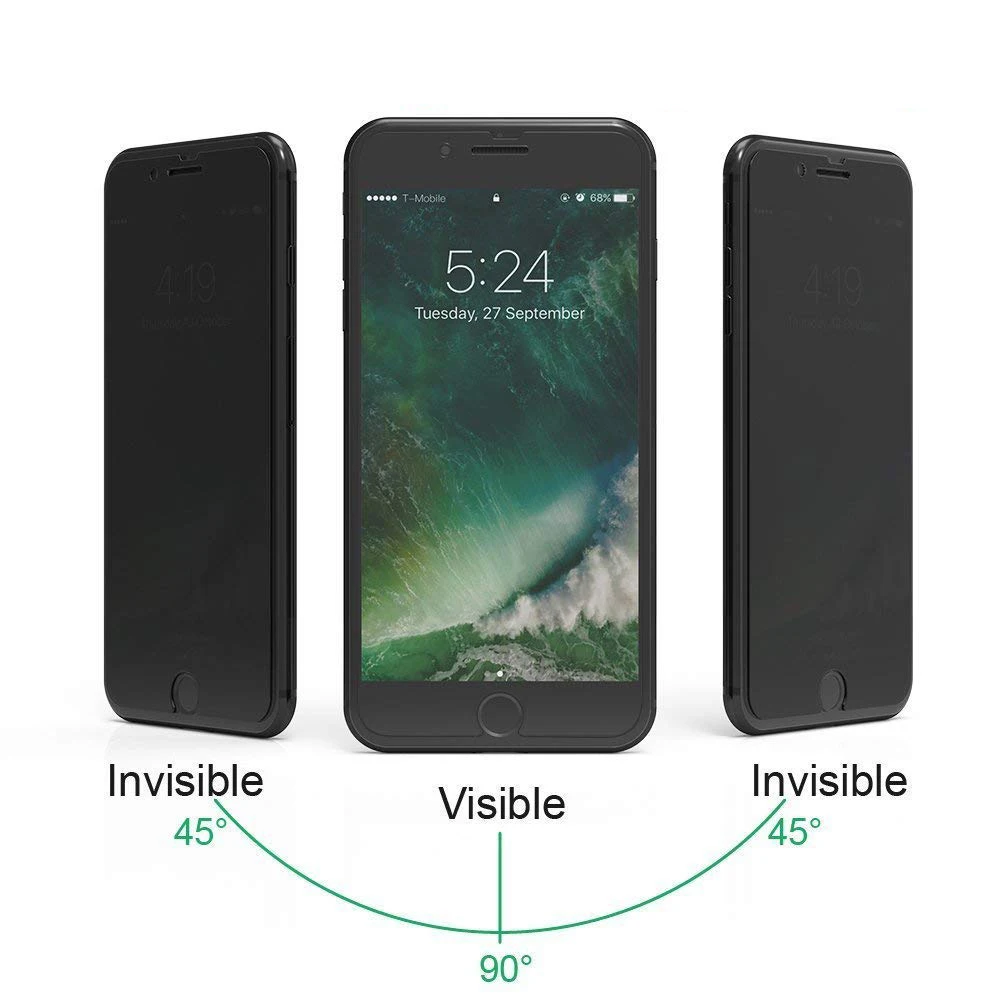 Защита для экрана из закаленного стекла iPhone 6/6 S/7/8 Plus защита защиты от шпионов