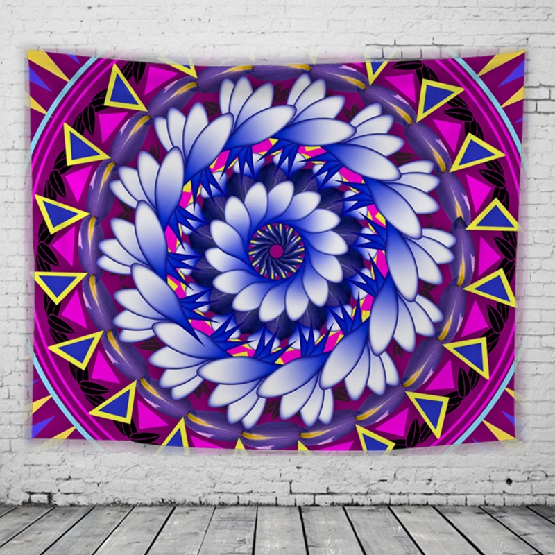 Мандала индийский декоративный гобелен настенный богемный пляжный коврик