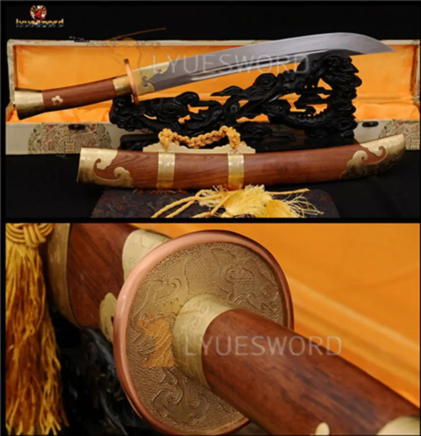 LYUESWORD традиционный китайский меч дамасское лезвие ручной работы очень острые