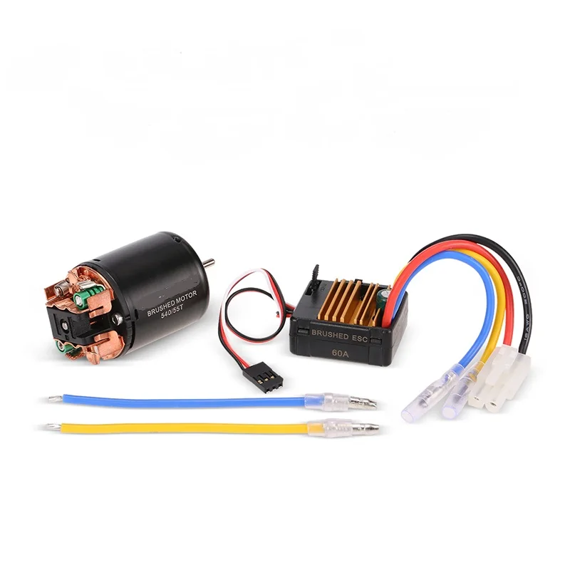 Новый двигатель для радиоуправляемых автомобилей 540 55T щеточный с 60A ESC Combo RC
