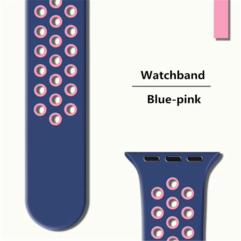 blue-pink Soulusic 42 мм смарт-браслет кремнеземный ремешок Ремешок Красочные S226 умные часы аксессуары ремешок для мужчин wo мужской сменный ремешок - Цвет: blue-pink