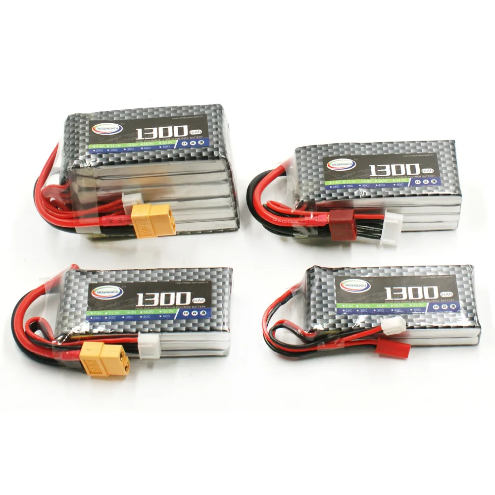 Комплект из 2 предметов 3S 11 1 V 1300 мА/ч 25C Lipo Батарея для р/у вертолет Квадрокоптер