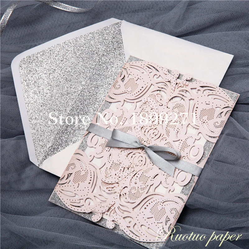 Индивидуальные Пригласительные открытки invitaciones de boda Diecut свадебные