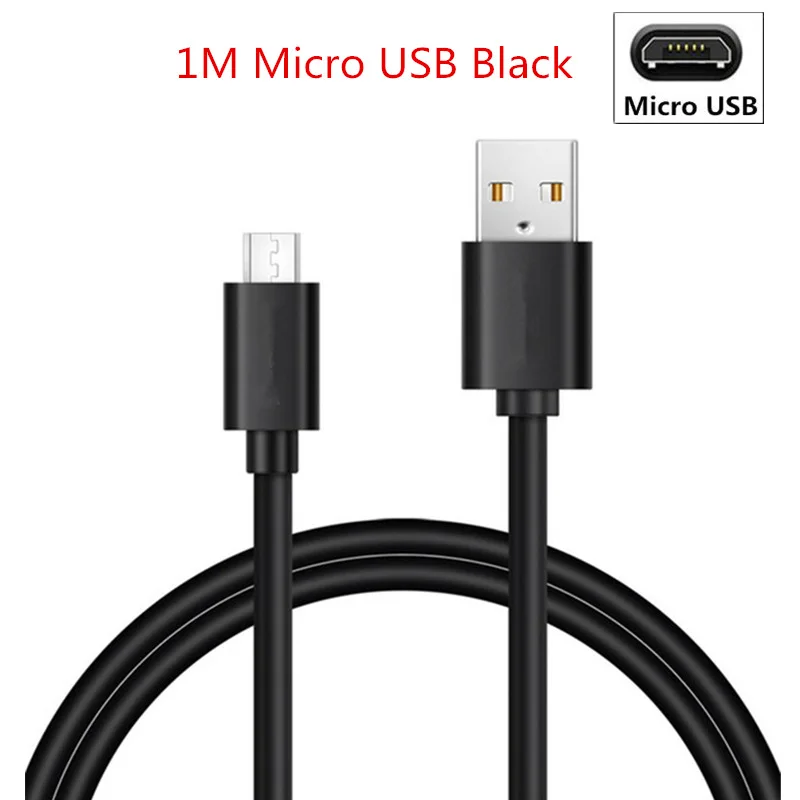 1m Black Micro USB Для meizu m3 m5 m6 note micro usb кабель быстрое зарядное устройство для meizu u10 u20 m5c m6c m6s m5s v8 c9 pro note 8 зарядный USB кабель - Тип штекера: 1m Black Micro USB