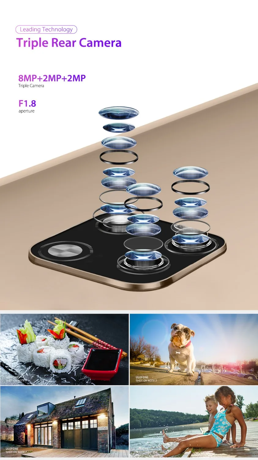 Смартфон Ulefone Note 7 с 6 1 дюймовым экраном водонепроницаемым 3500 мАч ГБ 16 Android 8 3G WCDMA 3