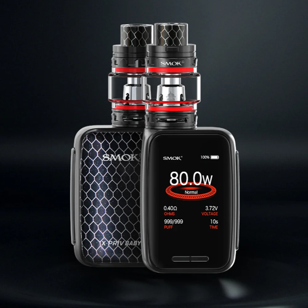 Smok X Priv Baby Kit 80 Вт 6 мл TFV12 большой детский бак 2300 мАч Box MOD батарея вейп комплект