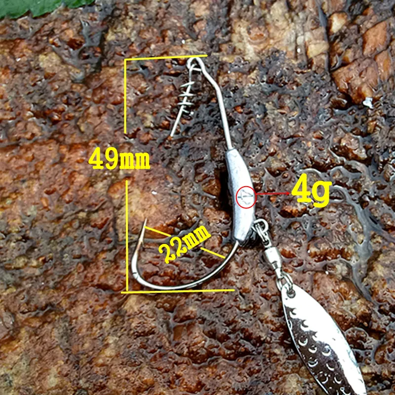 5 шт. 4 г кривошипно с ложкой рыболовный крючок Pesca Peche рыба Хакен крючки Anzuelos