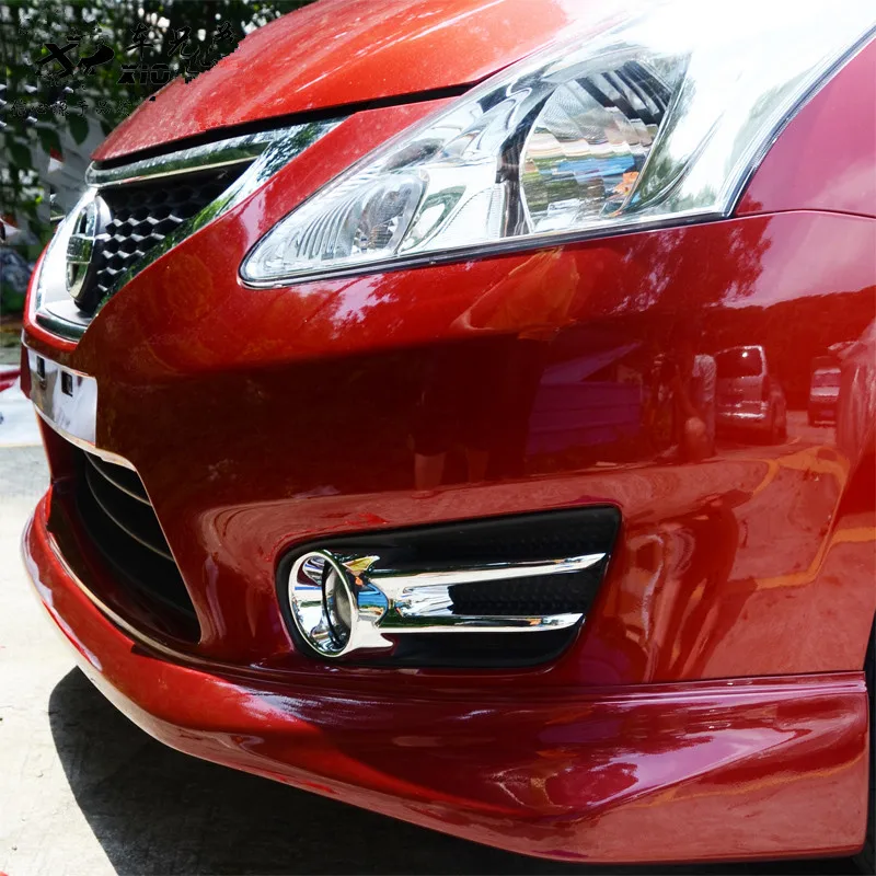 Передние противотуманные светильник/рамка фар с покрытием из АБС для Nissan Tiida 2011