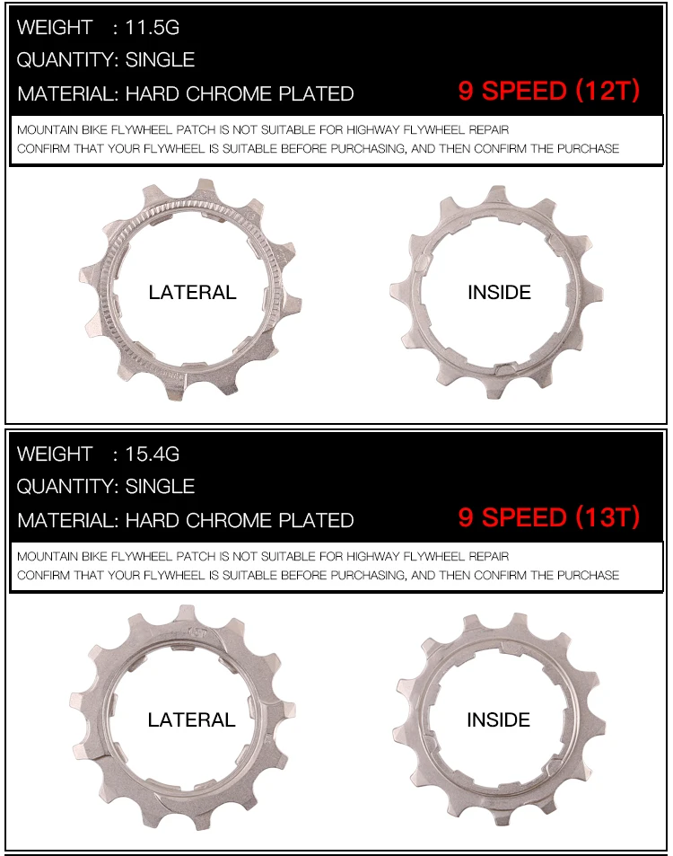 Велосипедный кассета Cog шоссейный велосипед MTB 8 9 10 11 скорость 11 Т 12 т 13 т части свободного хода для SHIMANO SRAM универсальные велосипедные аксессуары