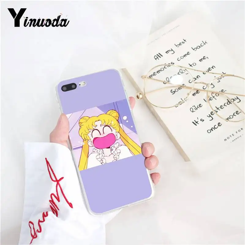 Yinuoda розовый японский аниме каваи Сейлор Мун чехол для телефона для iPhoneX XSMAX 6 6s 7 7plus 8 8Plus 5 5S SE XR 10 11 11pro 11promax - Цвет: A14