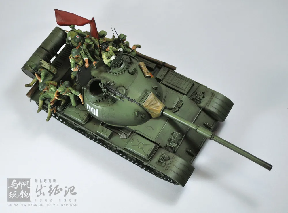 RealTS резиновый солдат 1/35 китайский T-59 Танк команды бой во Вьетнаме войны самообороны контратака 9 фигурок