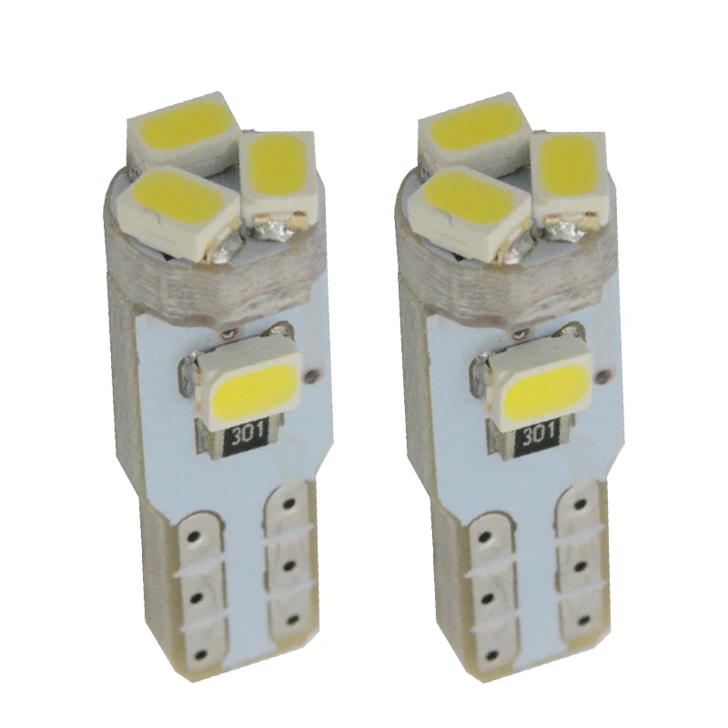 

2pcs T5 3020 1206 3014 5SMD Canbus Free Error Wedge Car LED Bulb Lamp Interior Dashboard Gauge Light Bulbs DC 12V