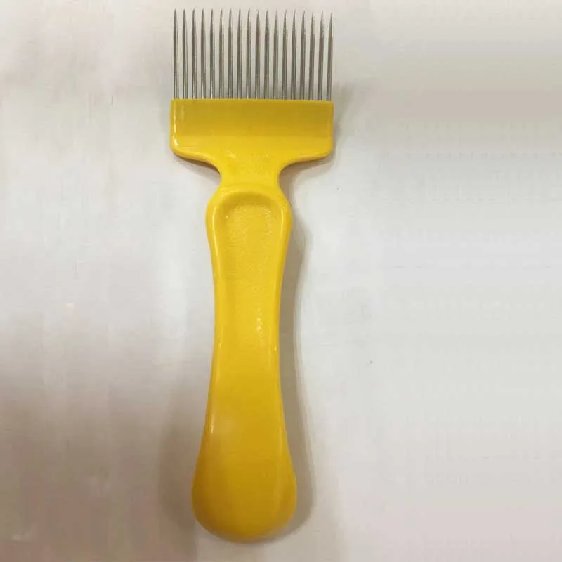 18pin straight Beefun Хорошего Качества 18 Pin/21pin из нержавеющей стали зубья расческа разворачивающая вилка игольчатый нож-скребок пчелы Пчеловодство столовые приборы для меда - Цвет: 18pin straight