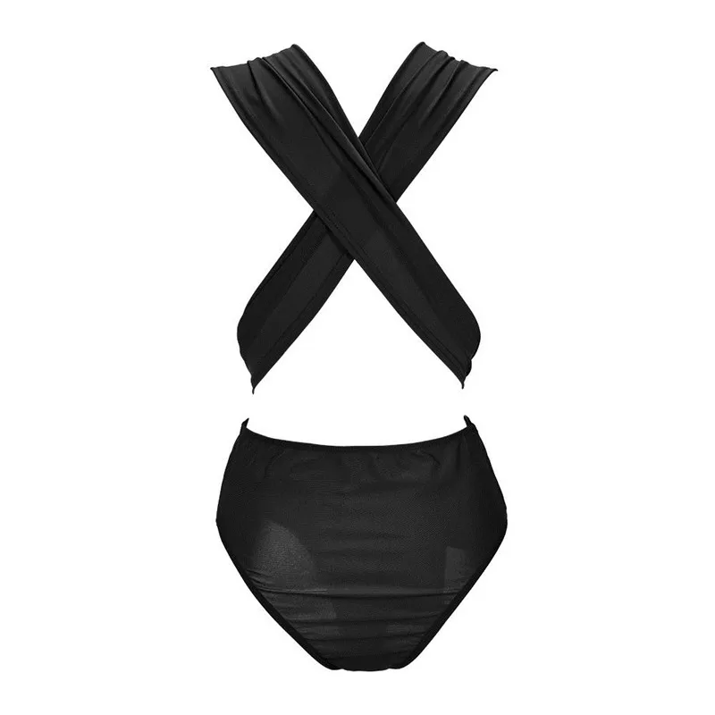 Soild цельный купальник пуш ап бикини Глубокий V сексуальный женский