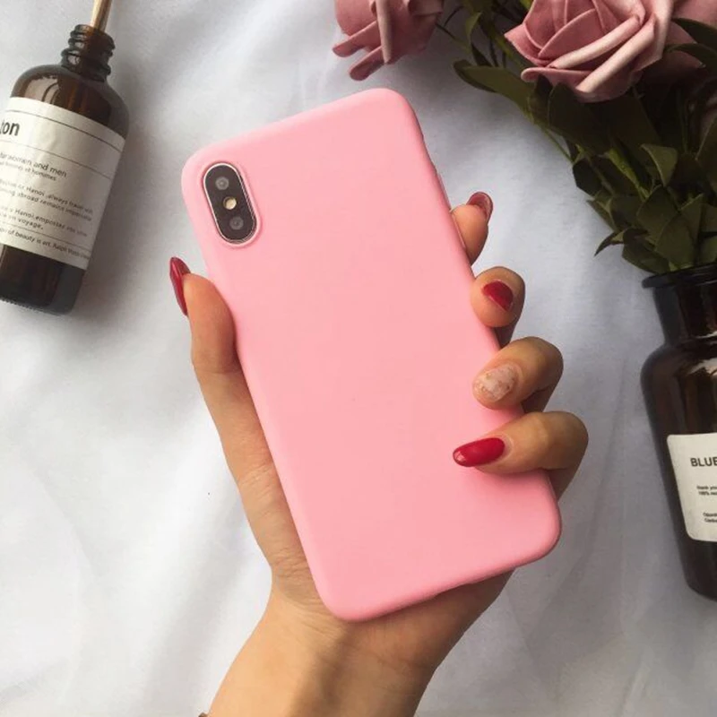 Мягкий матовый Силиконовый чехол для Iphone X 6 7 6S 8 Plus XS MAX XR|Бамперы| |