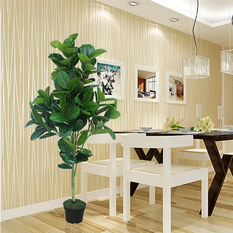 Искусственное 160 см резиновое дерево без горшка большой зелени для украшения