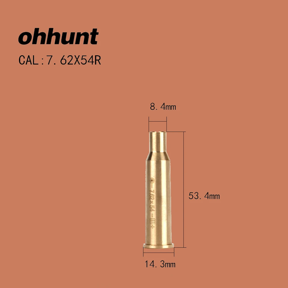Ohhunt лазер в красный горошек латунь Диаметр sighter cal 7.62X54R 7.62X39 7X57R 8X57JRS 9.3X62 30 300WIN