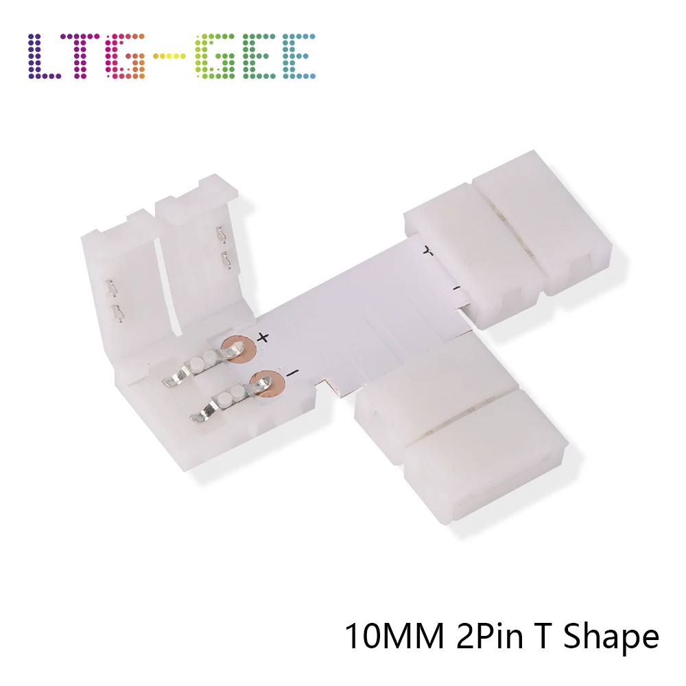 LTG GEE 5 шт. Бесплатная пайка светодиодный разъем 2PIN 4PIN 5PIN t образный угловой для 8 мм