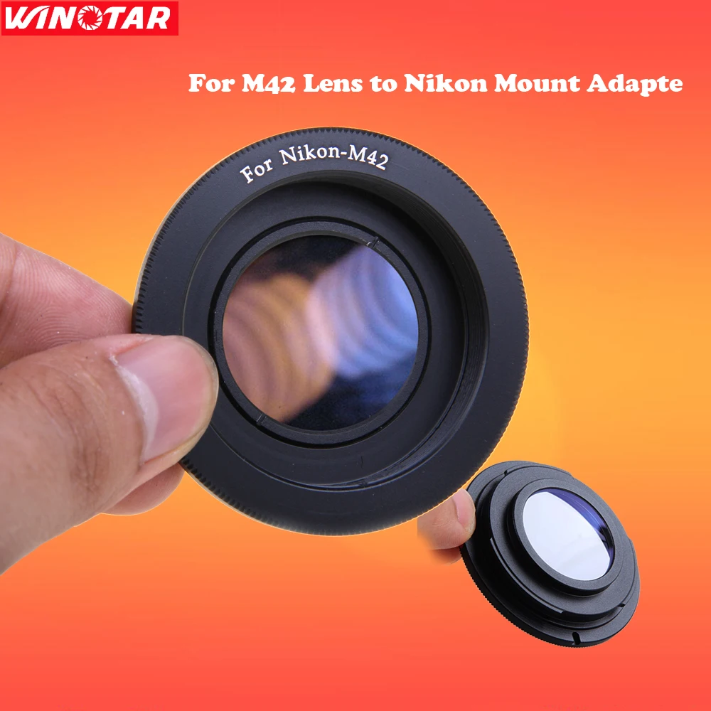 Кольцо-адаптер Andoer для объектива M42 крепление-адаптер Nikon со стеклом Infinity Focus
