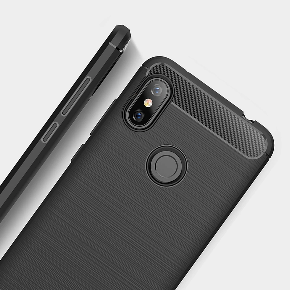 Углеродное волокно чехол для Xiaomi Redmi Note 6 крышка телефона на Pro Силиконовый ТПУ Coque