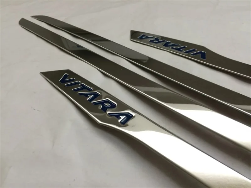 Abaiwai Stainless Steel For Suzuki Vitara 2015 2016 Side Door Body Trim Cover Trims Molding Protector Car-Styling Accessories | Автомобили