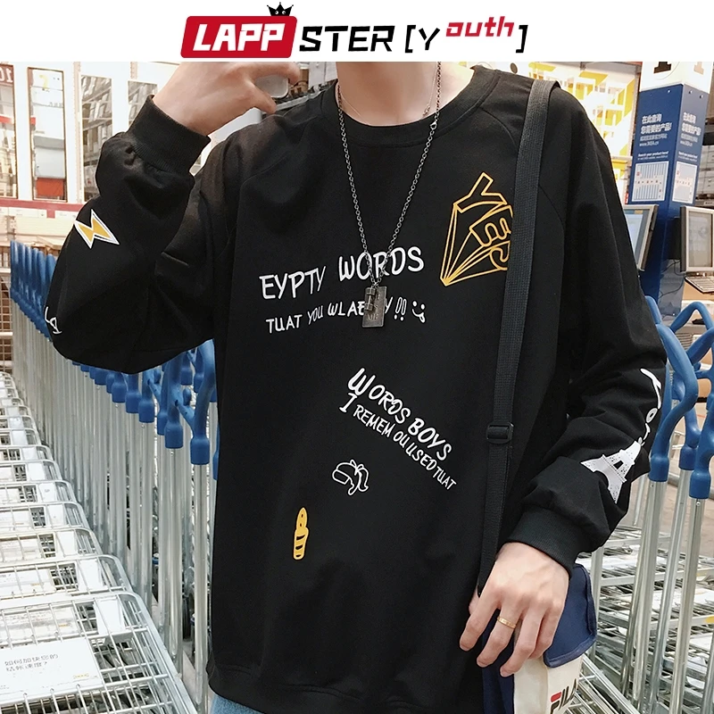 LAPPSTER Мужская забавная искусственная уличная одежда 2021 стиль хип-хоп мода Осенняя