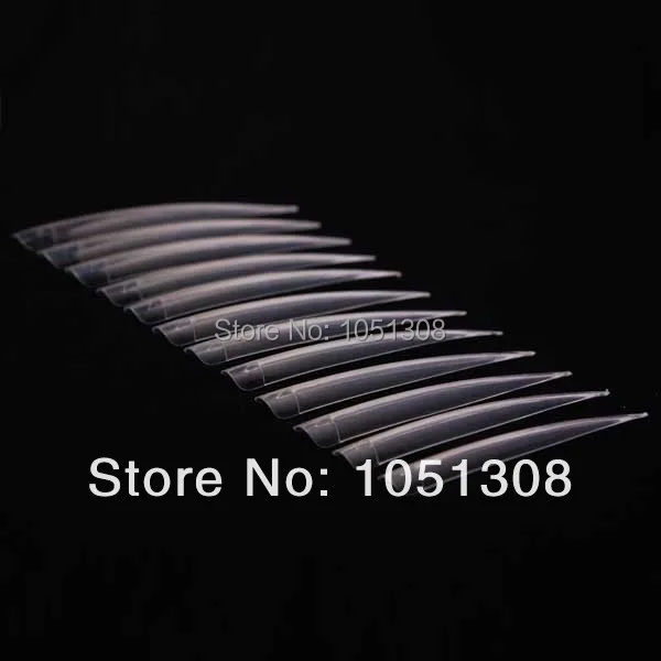 10 пакетов / серия прозрачный акрил маникюр длинная стилет Sharp заканчивая солон