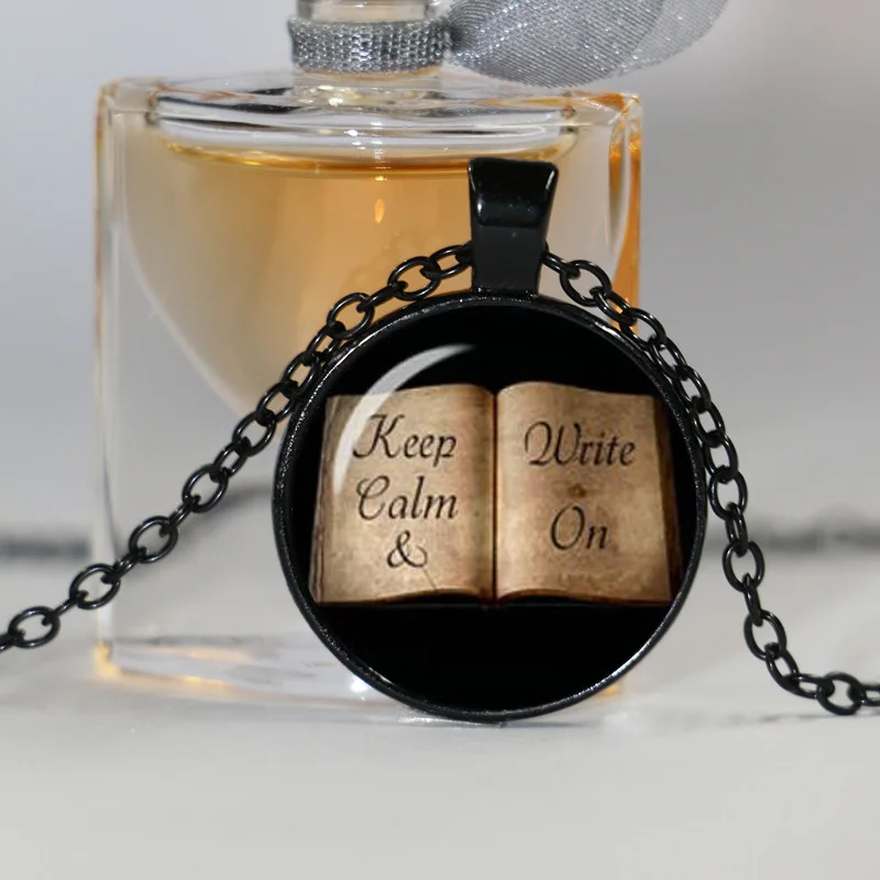 Ожерелье с кабошоном для влюбленных Подарочная книга вдохновляющими цитатами