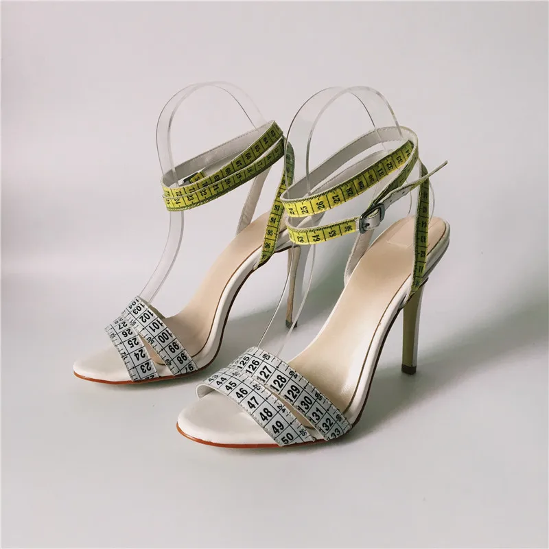 White Mixed Yellow Women High Heels Sandals Gladiator Ankle Strap Ladies Summer Shoes Fashion Rulers Wedding Zapatos Mujer | Обувь