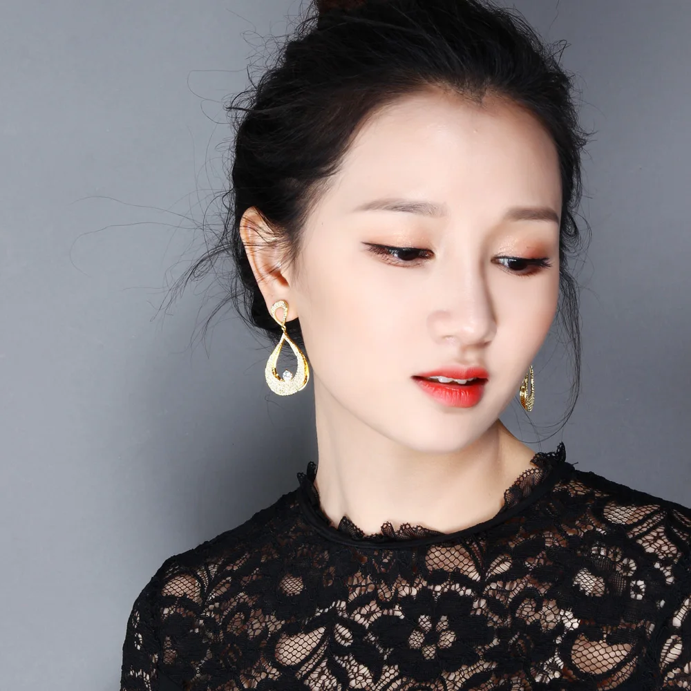 2021 Новые элегантные женские ювелирные изделия с микрозакрепкой блестящие