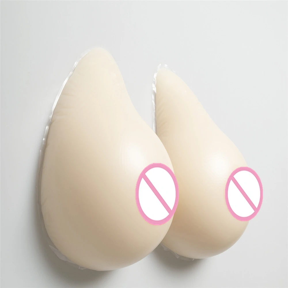 

1800g/pair Cosplay Boobs Fake Breast Crossdresser Breast Form Silicone Tits Enhancers Artificial Lifelike White Boobs