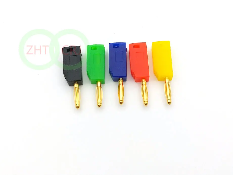 100 шт. 2 мм 5 цветов Позолоченный разъем типа банан|plug gold|plug 2mmplug banana |