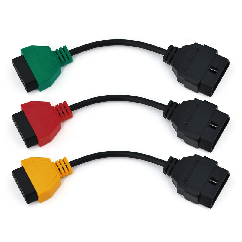 3 шт./лот для Fiat Ecu Scan адаптер разъем Fiatecuscan OBDII ODB2 EOBD 16 Pin кабель Fiat|Кабели и