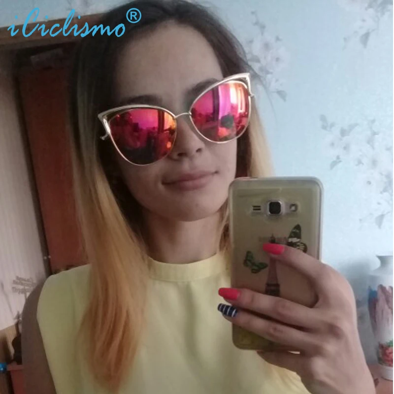 Очки солнцезащитные женские кошачий глаз модные брендовые дизайнерские ретро