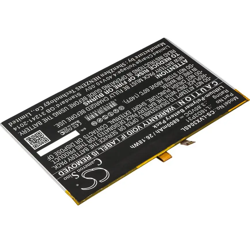 Аккумулятор Cameron Sino 6800mah Для LENOVO Tab 4 10 1 ZA2J0030SE TB X304F/L/N/XL X304F ZA2J0030S L16D2P31|Аккумуляторы