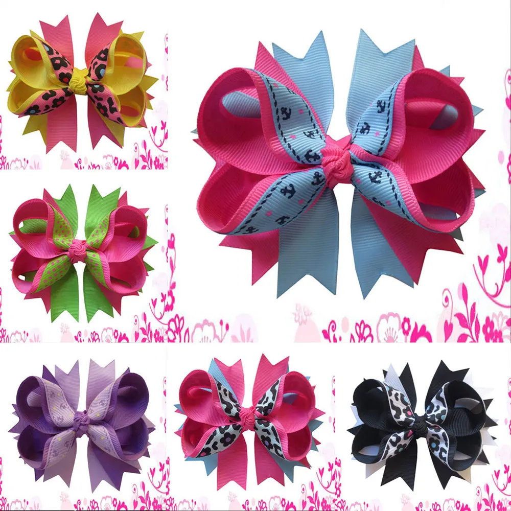 

20pcs 4.5" inch high quality grosgrain ribbon unicorn sculpture princess character angel wing JoJ style bows