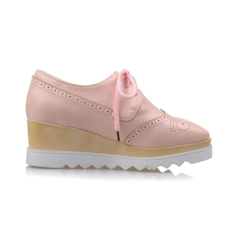 Новые весенние оксфорды из искусственной кожи большие размеры 34 43 женская обувь