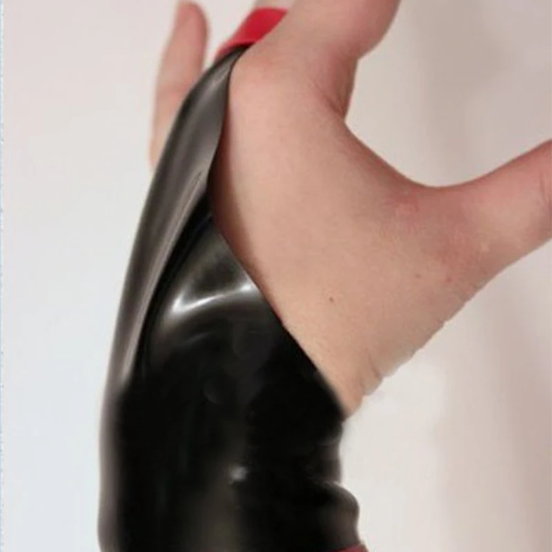 Новый дизайн женская и мужская одежда из латекса короткие перчатки для клуба cekc