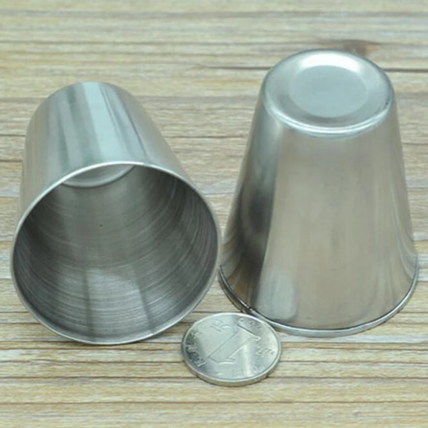 2oz Нержавеющая сталь Кружки Стаканы объемом в одну пинту металлические чашки