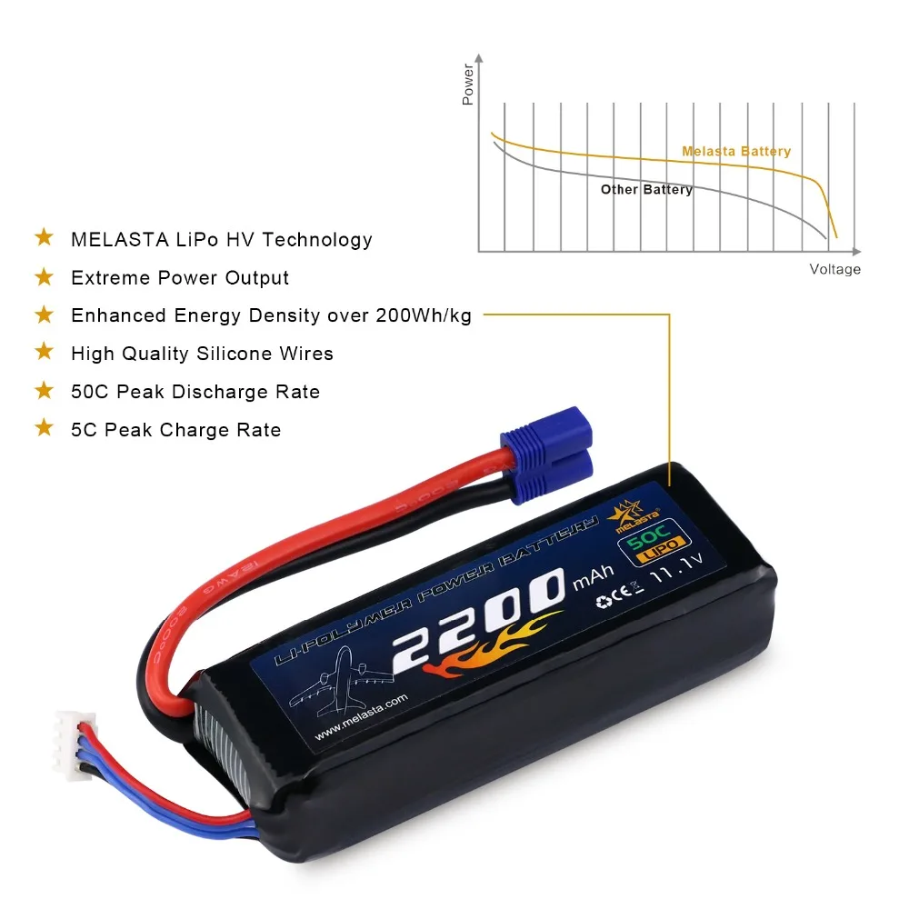 3S 11 1 V 2200mAh 50C Lipo RC батарея с EC3 коннектором для самолета вертолета автомобиля