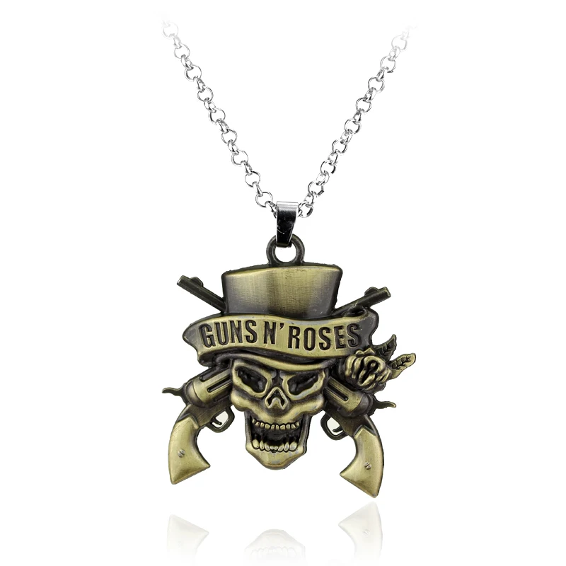 Классическая музыкальная группа MOCHUN Guns N 'Roses ожерелье череп Death логотип кулон