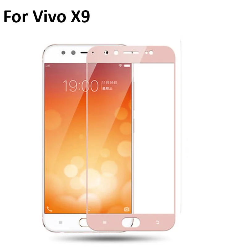 2PCS Black Ultra-Thin screen protector Tempered Glass For BBK Vivo x9i x9 x9S full Screen protective X9i X 9 X9 S | Мобильные