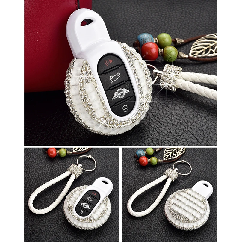 Gift High Quality Luxury Diamond Key Cover Shell For BMW MINI Cooper F56 F55 F54 F60 R55 R56 R59 R60 R61 ONE S Clubman Keychain |