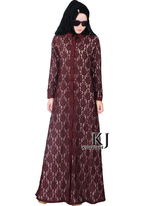 Мусульманское женское платье renda роскошное кружевное + 100% хлопок мусульманское